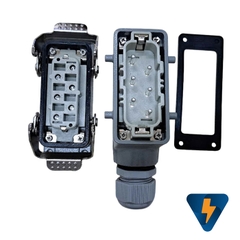 Bộ giắc cắm 6 chân vỏ nhôm 35A /500V công nghiệp