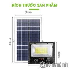 Đèn pha năng lượng mặt trời 200W DNT-JD-8200L Nhôm