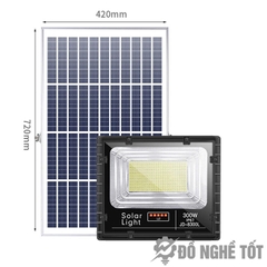 Đèn pha năng lượng mặt trời 300W DNT-JD-8300L Nhôm