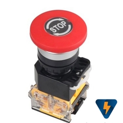 Nút Dừng Khẩn Cấp LA38-11ZS 22mm có chữ STOP