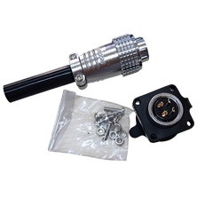 Đầu nối dây công nghiệp 4 chân kim loại tròn DNT P20F-4A P20F-4B