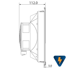Quạt hút gió thổi gió làm mát tủ điện kích thước 260x260mm ECOPTF 2500 115/130 ( m3/h )