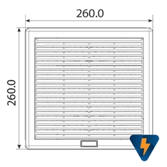 Quạt hút gió thổi gió làm mát tủ điện kích thước 260x260mm ECOPTF 2500 115/130 ( m3/h )