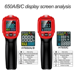 Súng đo nhiệt độ từ xa -50~500 ℃ STX-DNT HT650B đo được nhiệt độ bề mặt kim loại