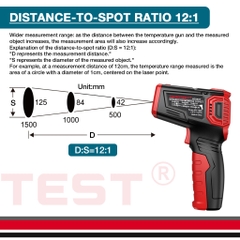 Súng đo nhiệt độ từ xa -50~500 ℃ STX-DNT HT650B đo được nhiệt độ bề mặt kim loại