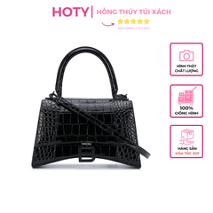 Túi Ba Hourglass Da Rắn Khóa Đen Super (Có hộp)