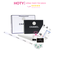 Combo Hộp X Đen Túi Trắng Hoa 38cm