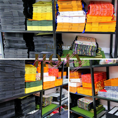 Túi Giấy Di Xanh Chữ Bạc Size Trung 32cm