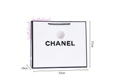 Combo Túi Giấy X Trắng + Hoa - Size 32cm
