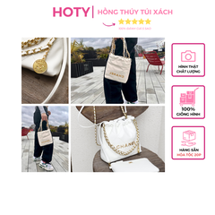 Túi X C22 Hobo Da Lì Khóa Vàng Size 20cm 1 Hộp
