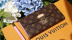 Ví Bóp Cầm Tay L SP Khóa vàng Hoa nâu (Có hộp)