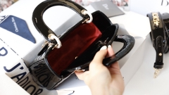 Túi Di Lady Da Bóng Khóa Vàng Size 17cm 2Box (Có hộp)