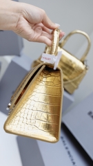 Túi Ba Size 23 Da Cá Sấu Super