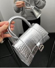 Túi Ba Size 23 Da Cá Sấu Super