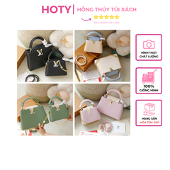 Túi L Capu Size Nhỏ 20cm Charm Xích Khóa