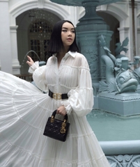 Túi Dior Lady Da Lì Khóa Vàng Size 17cm Có 2 Hộp