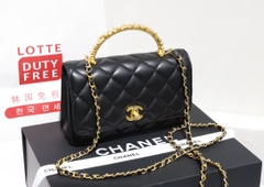 Túi X Quai Sắt Đính Ngọc Da Lì Khóa Vàng Size 20cm 2 Hộp