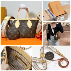 Túi L Neverfull Mini Kèm Ví Tròn Super 2Box