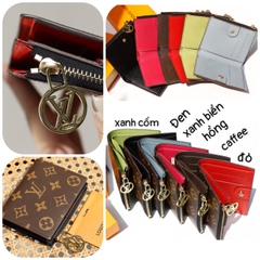 Ví L Mini Hoa Nâu Lót Màu SP (Có hộp)