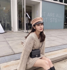 Túi X C19 Da Nhám Khóa Vàng Dây Xích #7556 Có Hộp