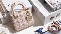 Túi Dior Lady Da Lì Khóa Vàng Size 17cm Có 2 Hộp