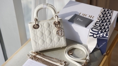 Túi Di Lady Da Bóng Khóa Vàng Size 17cm 2Box (Có hộp)