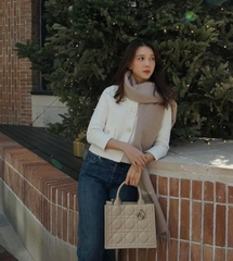 Túi Di Tote New Da Lì Khóa Vàng Size 26 Có 2 Hộp