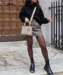 Túi Di Lady Da Lì Khóa Vàng Size 20cm Có 2 Hộp