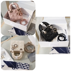 Túi Di Lady Da Lì Khóa Vàng Size 12cm Có 2 hộp