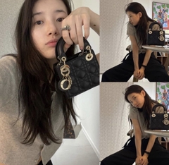 Túi Di Lady Da Lì Khóa Vàng Size 12cm Có 2 hộp
