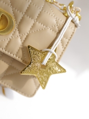 Túi Di Caro mini Khóa Vàng Size 19cm Có 2 hộp