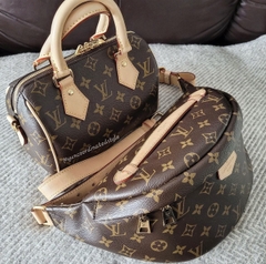 Túi L Speed Hoa Nâu Size 20cm Có 2 hộp