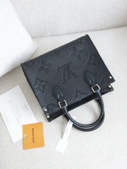 Túi L Onthego Da Bò Họa Tiết Dập Size 25cm Có 2 hộp