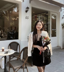 Túi Di Lady Da Lì Khóa Bạc Size 17cm Có 2 Hộp