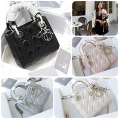 Túi Di Lady Da Lì Khóa Bạc Size 17cm Có 2 Hộp