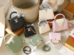 Túi L Capu Size Lớn 27cm Charm Xích Ổ Khóa