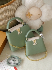 Túi L Capu Size Lớn 27cm Charm Xích Ổ Khóa