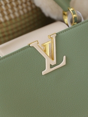 Túi L Capu Size Lớn 27cm Charm Xích Ổ Khóa