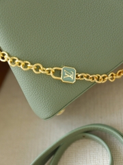 Túi L Capu Size Lớn 27cm Charm Xích Ổ Khóa