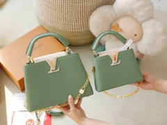 Túi L Capu Size Lớn 27cm Charm Xích Ổ Khóa