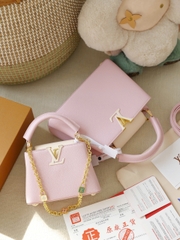 Túi L Capu Size Lớn 27cm Charm Xích Ổ Khóa