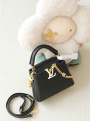 Túi L Capu Size Lớn 27cm Charm Xích Ổ Khóa