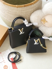Túi L Capu Size Nhỏ 20cm Charm Xích Khóa