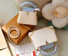 Túi L Capu Size Lớn 27cm Charm Xích Ổ Khóa