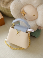 Túi L Capu Size Nhỏ 20cm Charm Xích Khóa