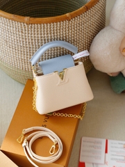 Túi L Capu Size Lớn 27cm Charm Xích Ổ Khóa