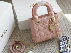 Túi Di Lady Da lì Khóa Vàng Size 17cm Ver2 F6677