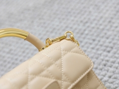 Túi Di Ange Caro Quai Sắt Khóa Ngọc Size 20cm 4401