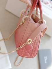 Túi Di Lady Ombre Da Lì Khóa Vàng Size 17cm Dây Bảng To Có 2 Hộp