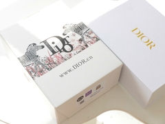 Túi D Lady Da Lì Khóa Vàng Size 20cm Charm Bướm